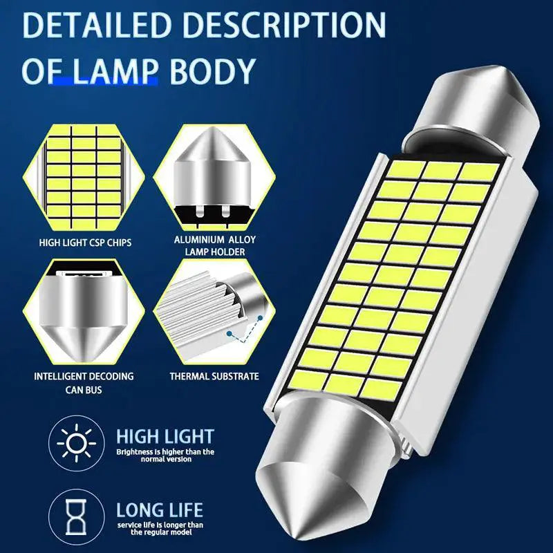 LED Festoon Bulbs Set for Car Interior and License Plate