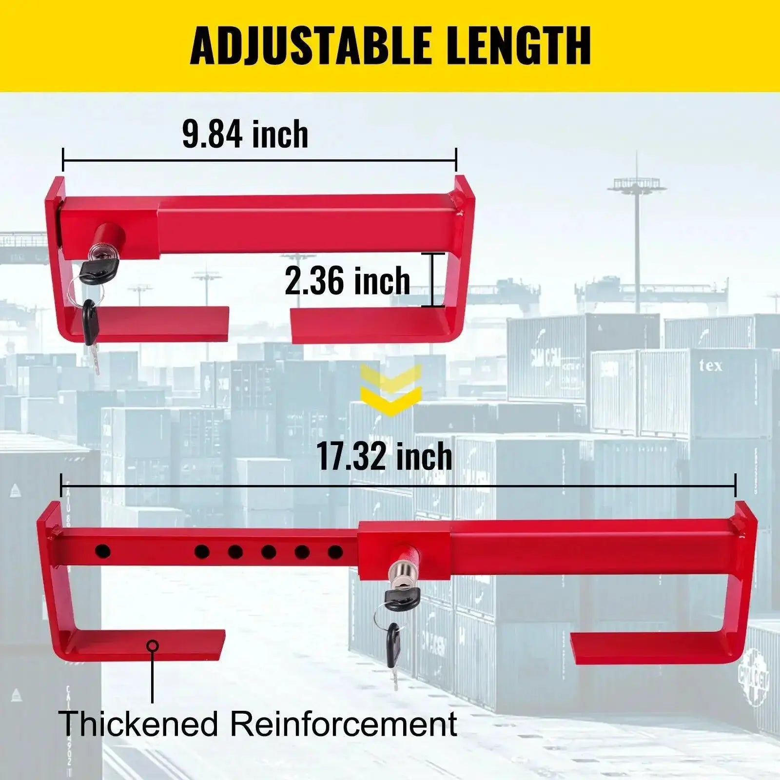 VEVOR Adjustable Cargo Lock Container 9.84 To 17.32 Inches