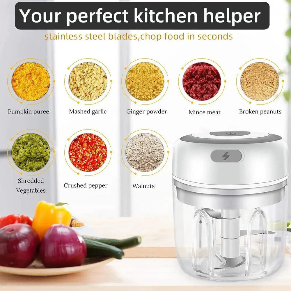Electric Mini Food Processor Meal Prep Chopper And Grinder