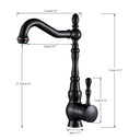 Quyanre Black Bronze Retro Antique Brass Kitchen Faucet