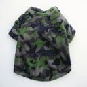 Warm Fleece Skull Print Dog Coat Stylish Camo Bulldog Jacket