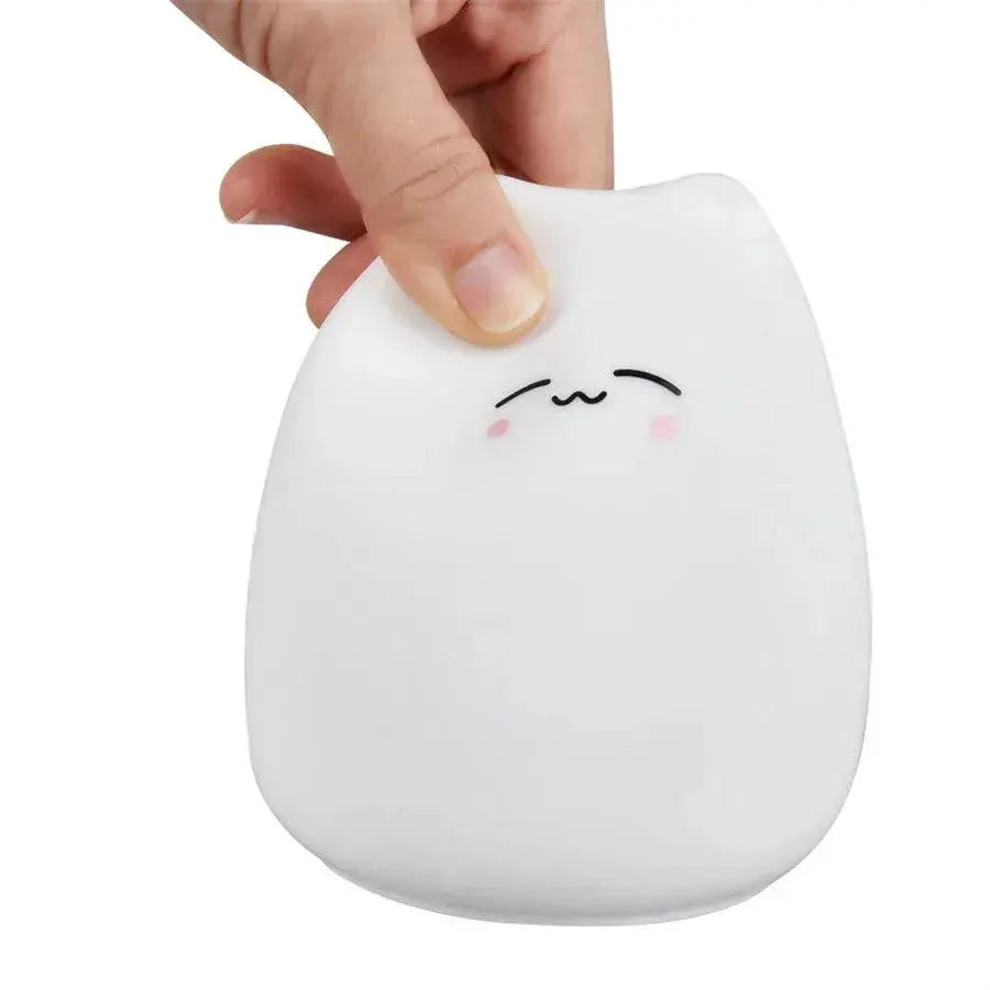 LED Cat Night Light For Kids Soft Silicone Touch Sensor