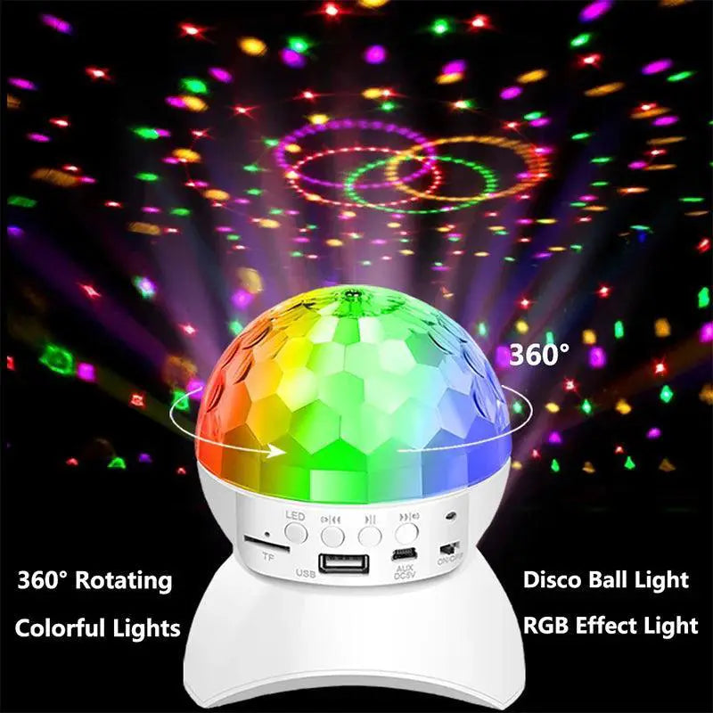 Bluetooth RGB Disco Ball Projector With Speaker For Parties