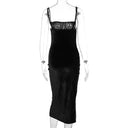 Hugcitar Velvet Maxi Dress Desk Date