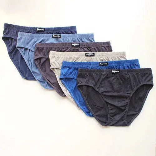 Men's Cotton Briefs Breathable Underwear in Solid Colors