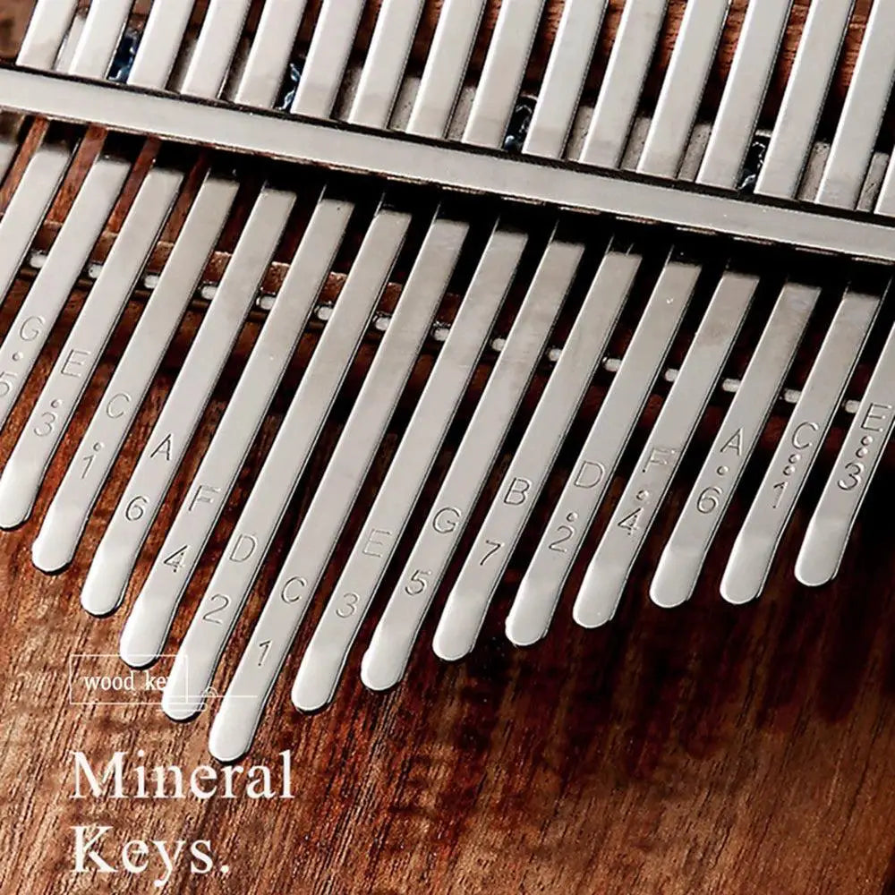 21 Or 17 Key Kalimba Acacia Walnut Curly Figure Keyboard