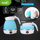 Travel Household Folding Kettle 600ml Portable Silicone Steel
