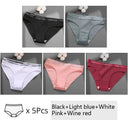 Cotton Panties Set: Stylish Low Waist Briefs for Women