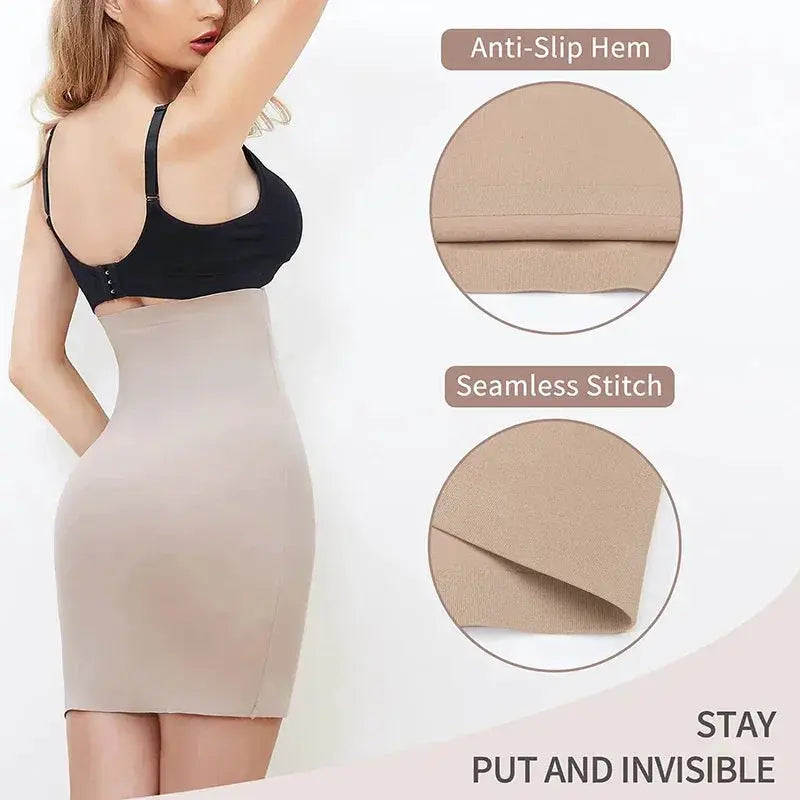 Seamless High Waist Shapewear Slip For Women Tummy Control
