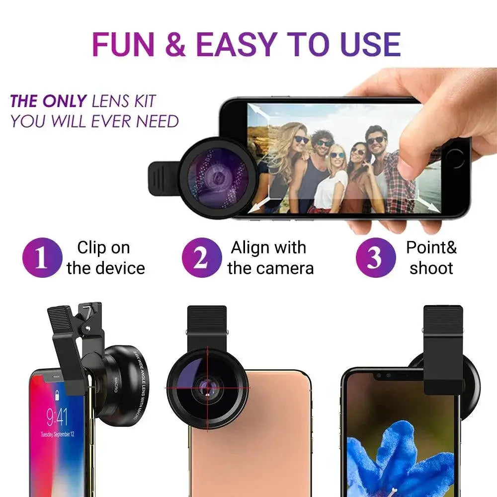 APEXEL HD Lens Kit for Smartphone Photography Enhancement