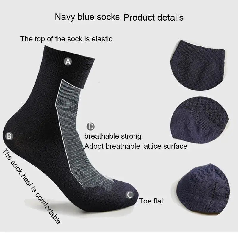 Autumn Comfort Bamboo Mens Compression Socks 10 Pairs