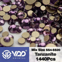 Crystal Gold Flatback Rhinestones for DIY Nail Art Sparkling