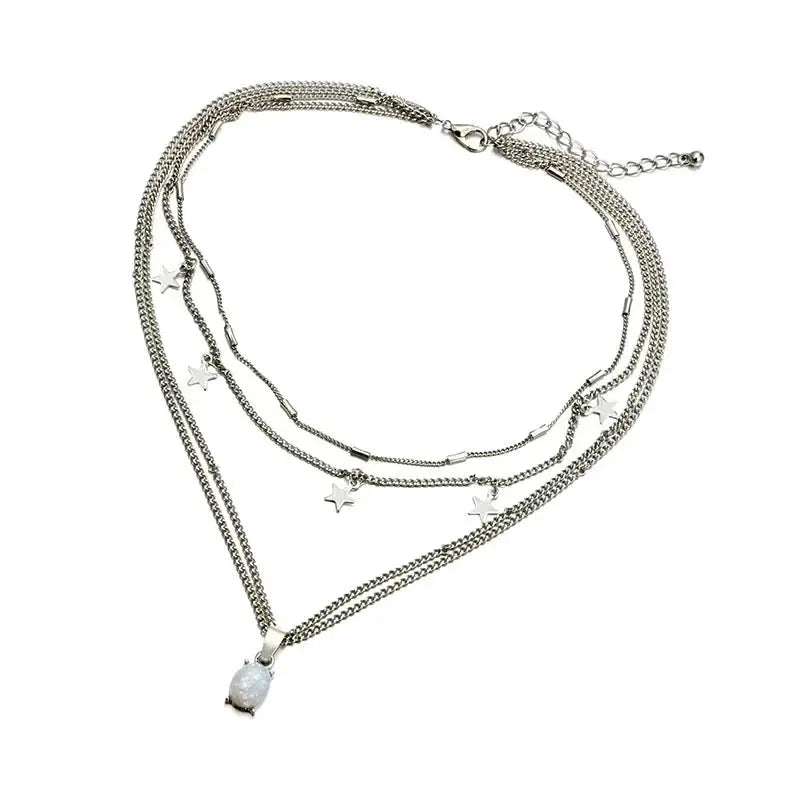 European And American Fashion Bohemian Crystal Necklace