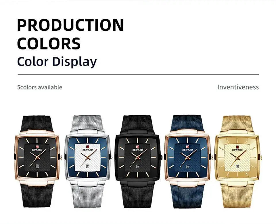 Gold Quartz Mens Watch Waterproof Luxury Timepiece