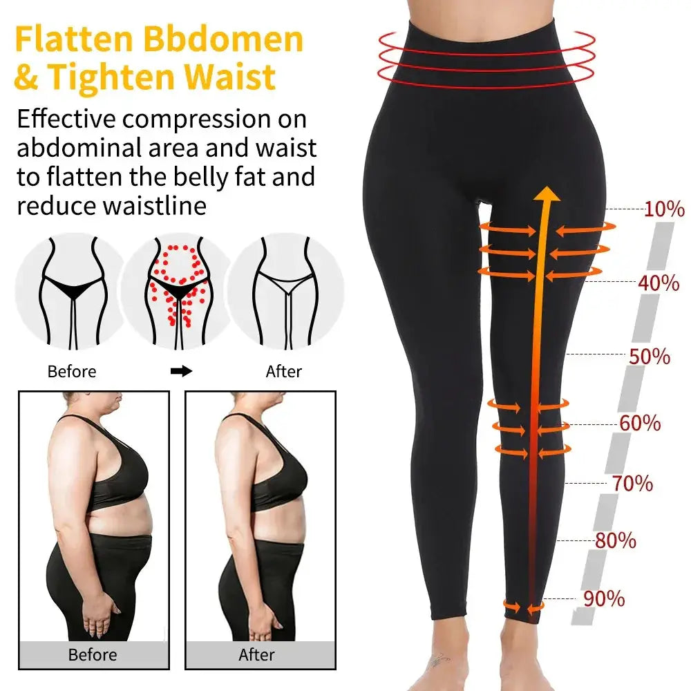 High Waist Tummy Control Leggings For Women Slimming Shaper