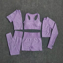 Seamless Yoga Set Women Leggings Crop Top