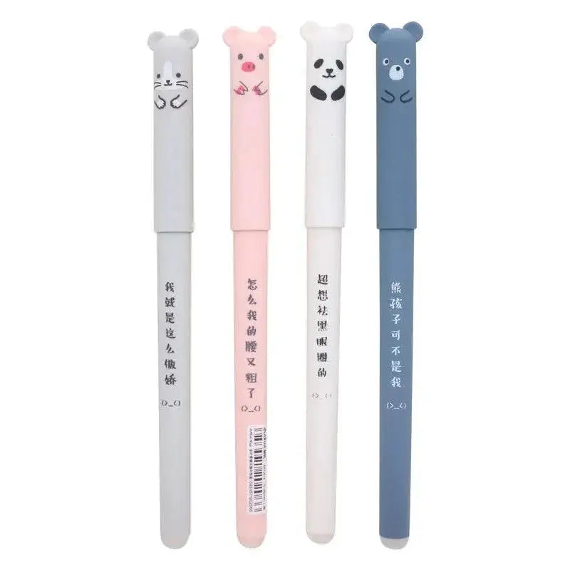 Cute Cartoon Animals Erasable Gel Pens for Girls Gift Set