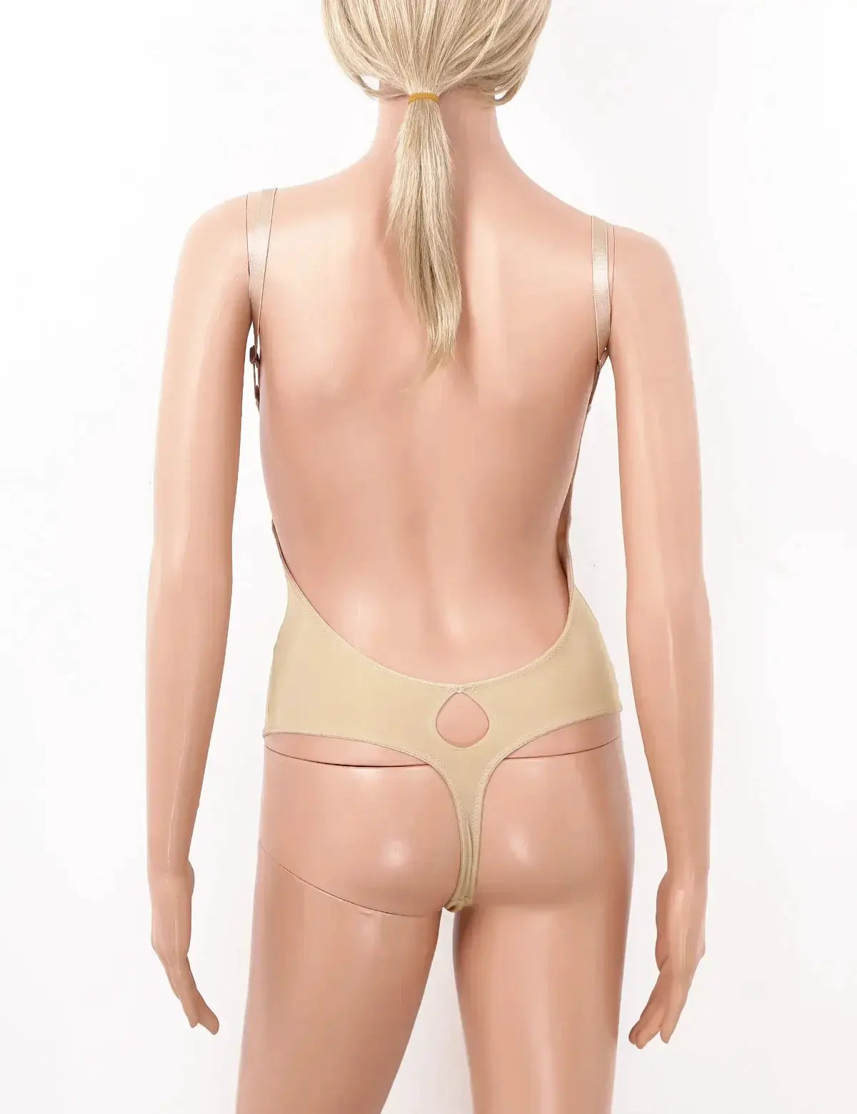 Womens Underwire Padded Push Up Backless Bodysuit Shapewear
