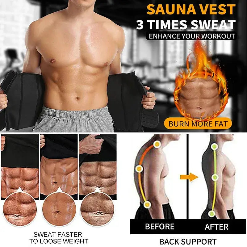 Men's Neoprene Waist Trainer for Tummy Control and Support
