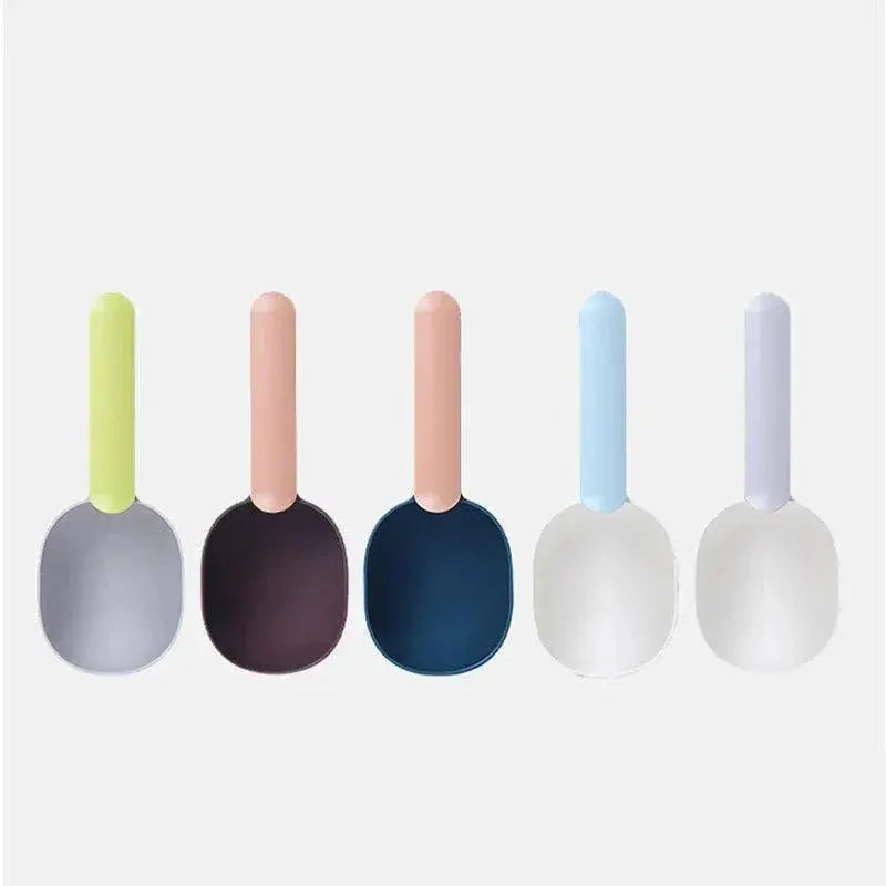 Pet Food Scoop With Sealing Clip And Measuring Cup Tool