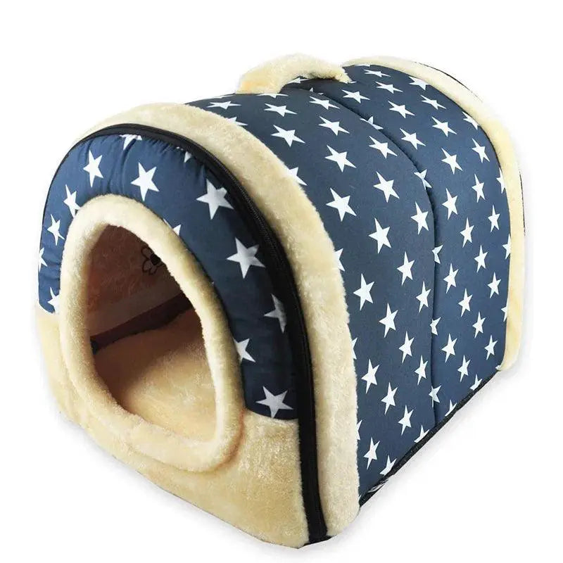 Soft Cozy Dog Cave Bed With Removable Cushion Warm Nest