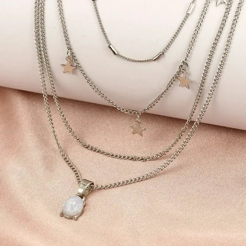 European And American Fashion Bohemian Crystal Necklace