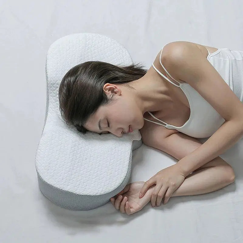 Memory Foam Neck Pillow Bow Shape Support for Bedding