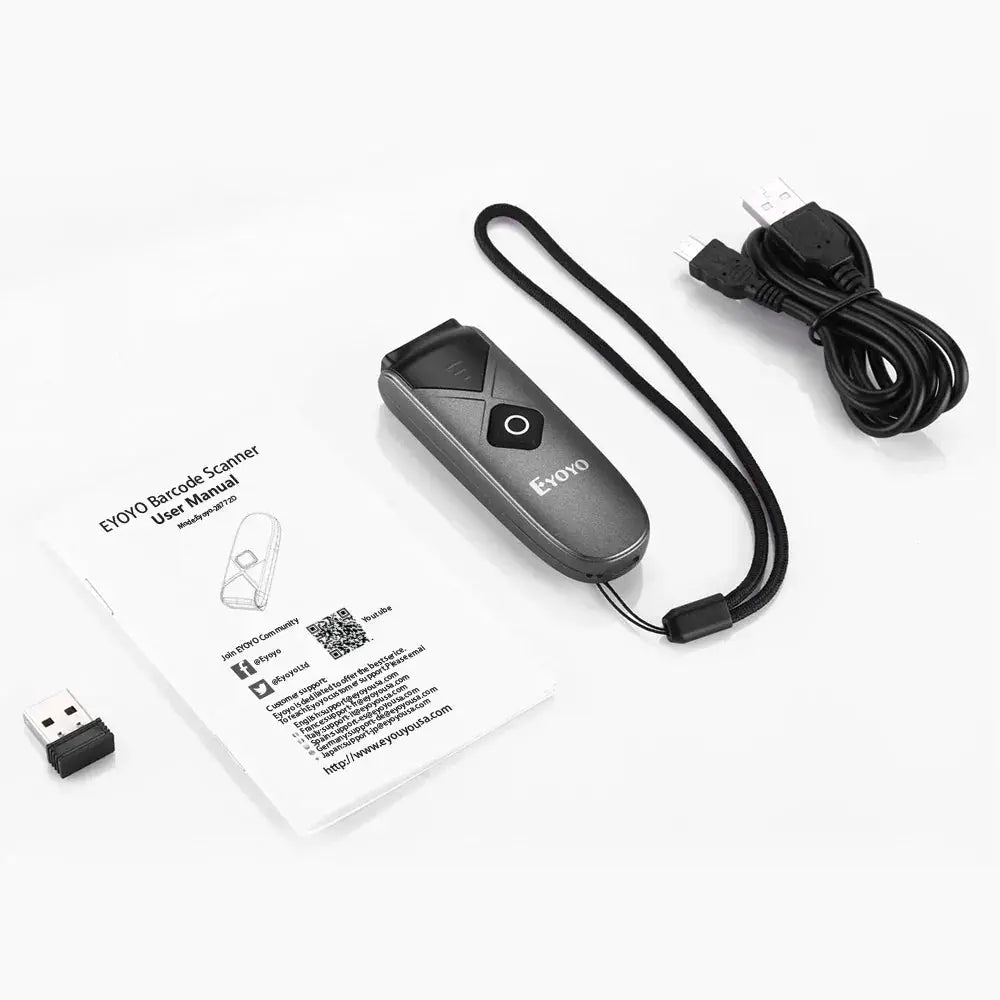 Eyoyo Mini 2D USB Wired Bluetooth Barcode Scanner
