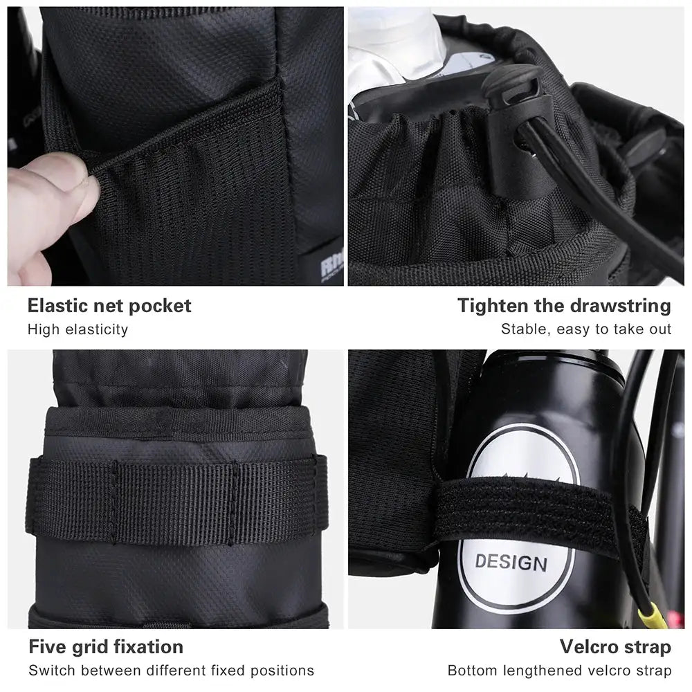 Rhinowalk Bicycle Bag Bike Bottle Holder Cycling Water Bottle Carrier Pouch MTB Bike Insulated Kettle Handlebar Bag Accessories