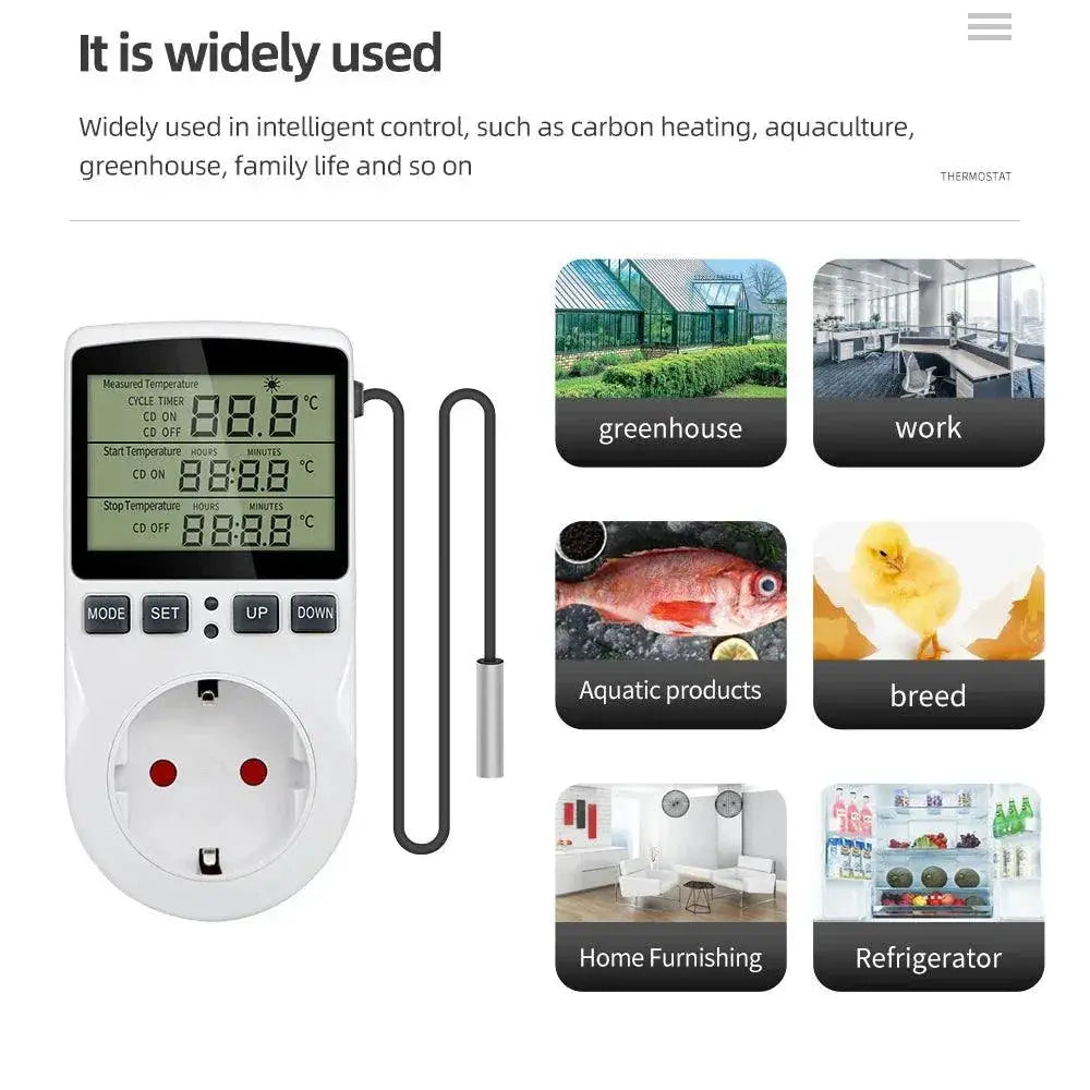 Timer Socket Digital Thermostat For Temperature Control