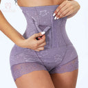 Luxe Lace Body Shaper With Zipper Double Control Shapewear
