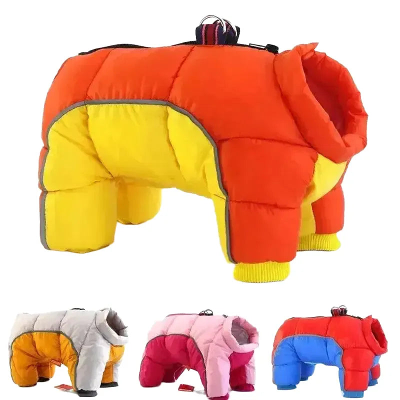 Winter Dog Coat for Small Breeds — Red