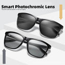 Photochromic Polarized Square Sunglasses for Men VIVIBEE