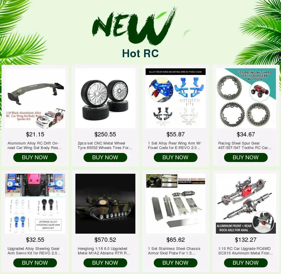 1 Set 1/10 RC Drift Car Wing Tail Plastic Spoiler Parts - OurLum.com