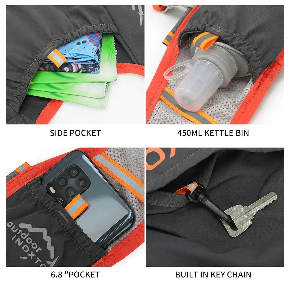 INOXTO Lightweight Hydration Vest Running Biking And Hiking