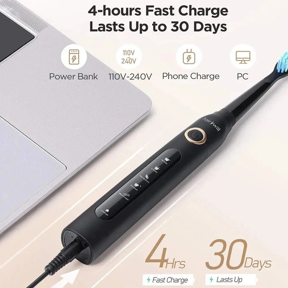 Fairywill FW507 Sonic Toothbrush Set 5 Modes 10 Heads
