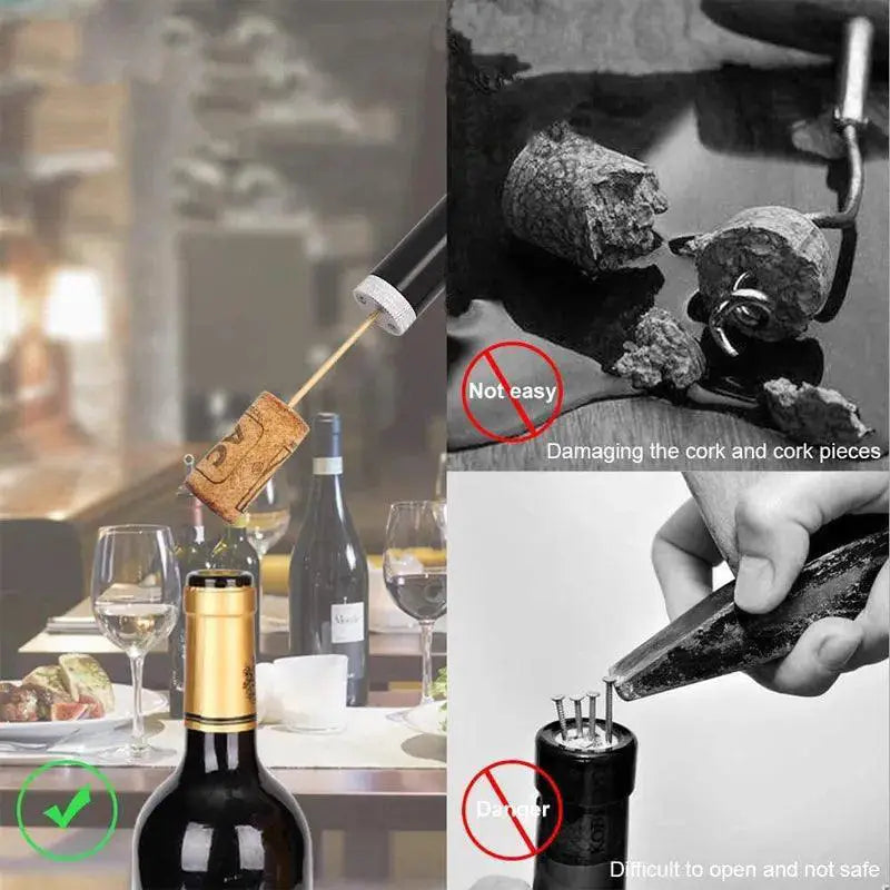 Portable Air Pressure Wine Opener For Easy Cork Removal