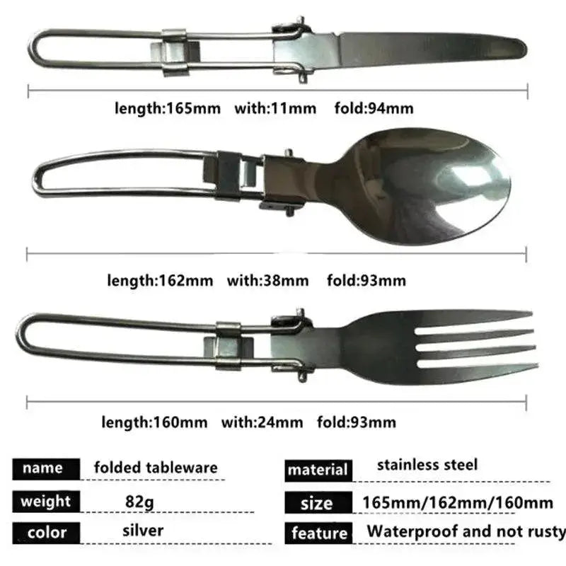 Stainless Steel Portable Cutlery Set With Spork And Knife