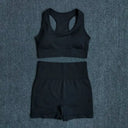 Seamless Yoga Set Women Leggings Crop Top