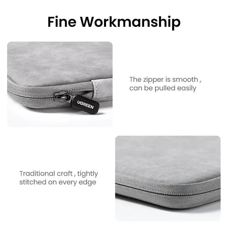 UGREEN Premium Waterproof Leather Laptop Sleeve for MacBook