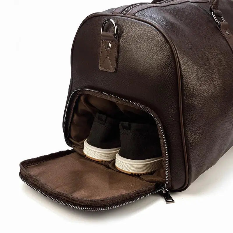 Big Capacity Genuine Leather Travel Bag For Men And Women