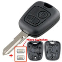 Key Shell: Peugeot Cover with Blade Micro Switches Case