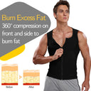 Men Sauna Sweat Vest Waist Trainer Compression Shirt Slimming