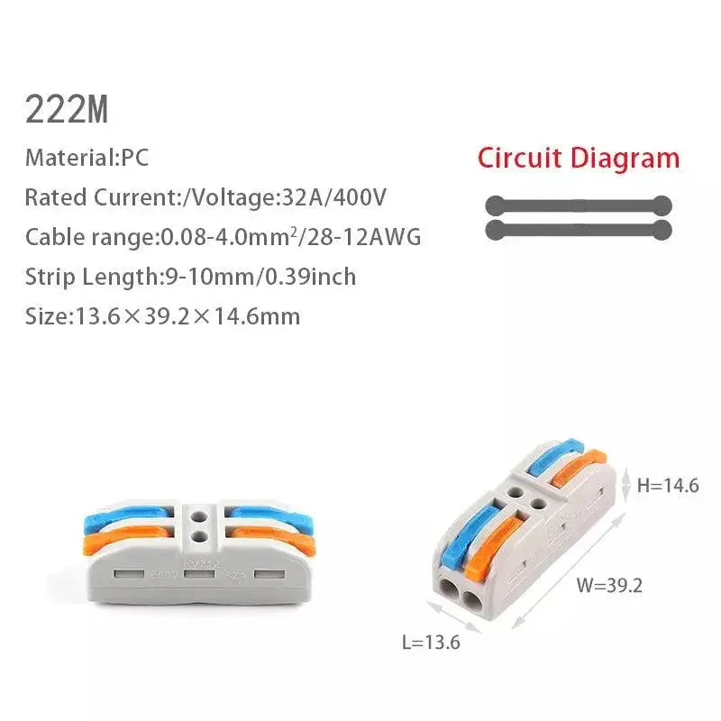 Easy Push-In Wiring Connector for Diy — SPL84