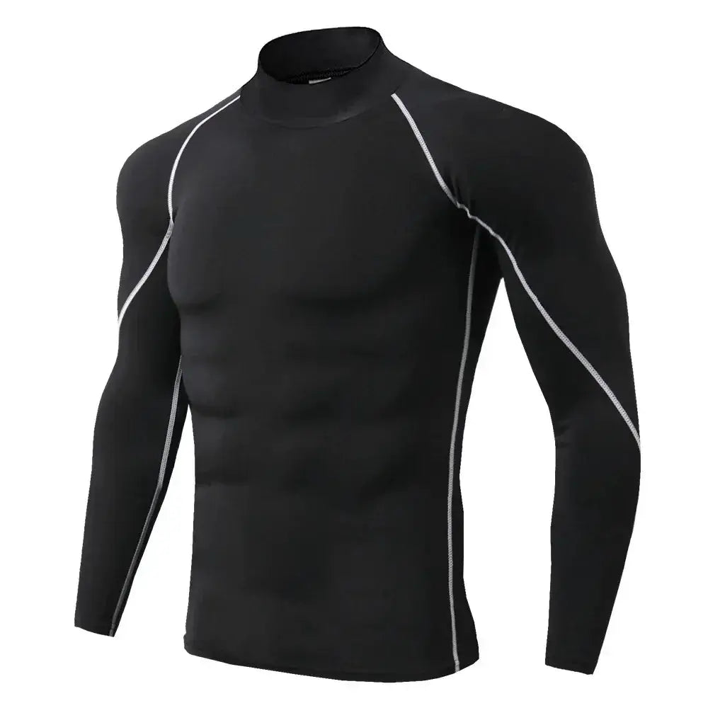 Men's Long Sleeve Compression Gym Tee Quick Dry Top