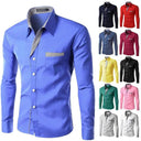 Sophisticated Men's Slim Fit Dress Shirt Formal Casual Elegance Sizes M-4XL