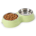 Stylish Double Pet Bowls Stainless Steel Feeder for Small Dogs