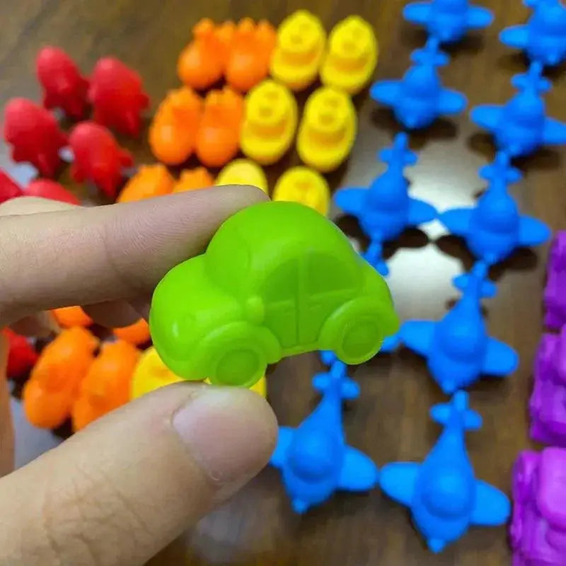 Montessori Rainbow Counting Bear Matching Toy Educational