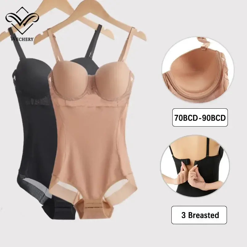 Wechery Womens Black Shapewear Bodysuit for Comfort
