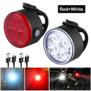 Waterproof Mini Bike Lamp Front Light White Taillight Red